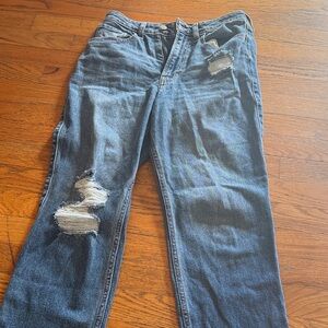 Womens Distressed Blue Jeans hollister
